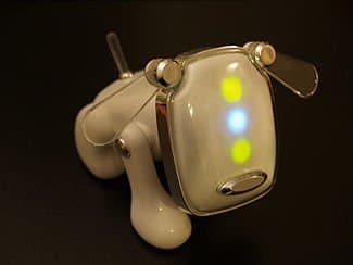 i-dog robot toy with lit sensors