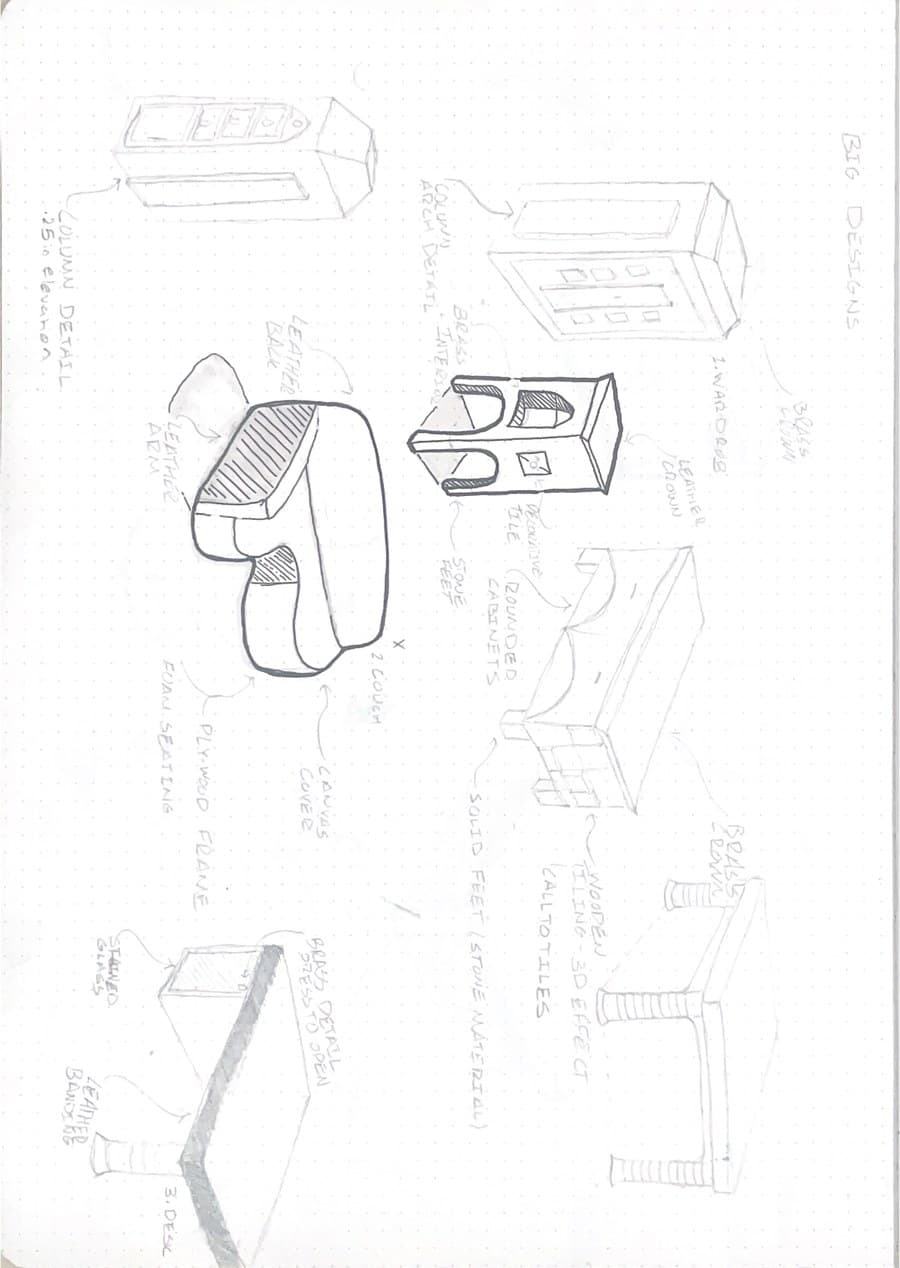 Early concept sketch page 1