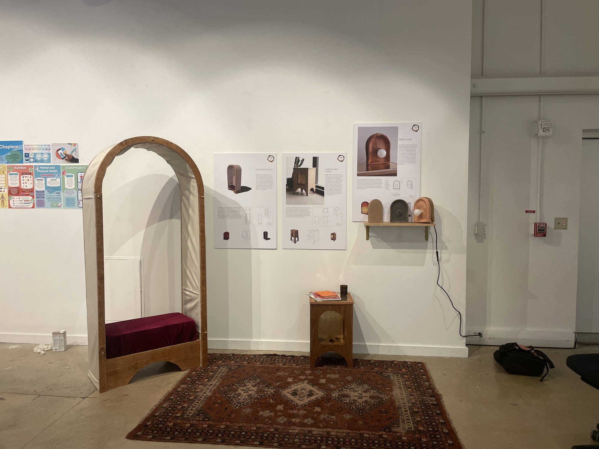 The 3 prototypes on display at the Drexel Westphal exhibition